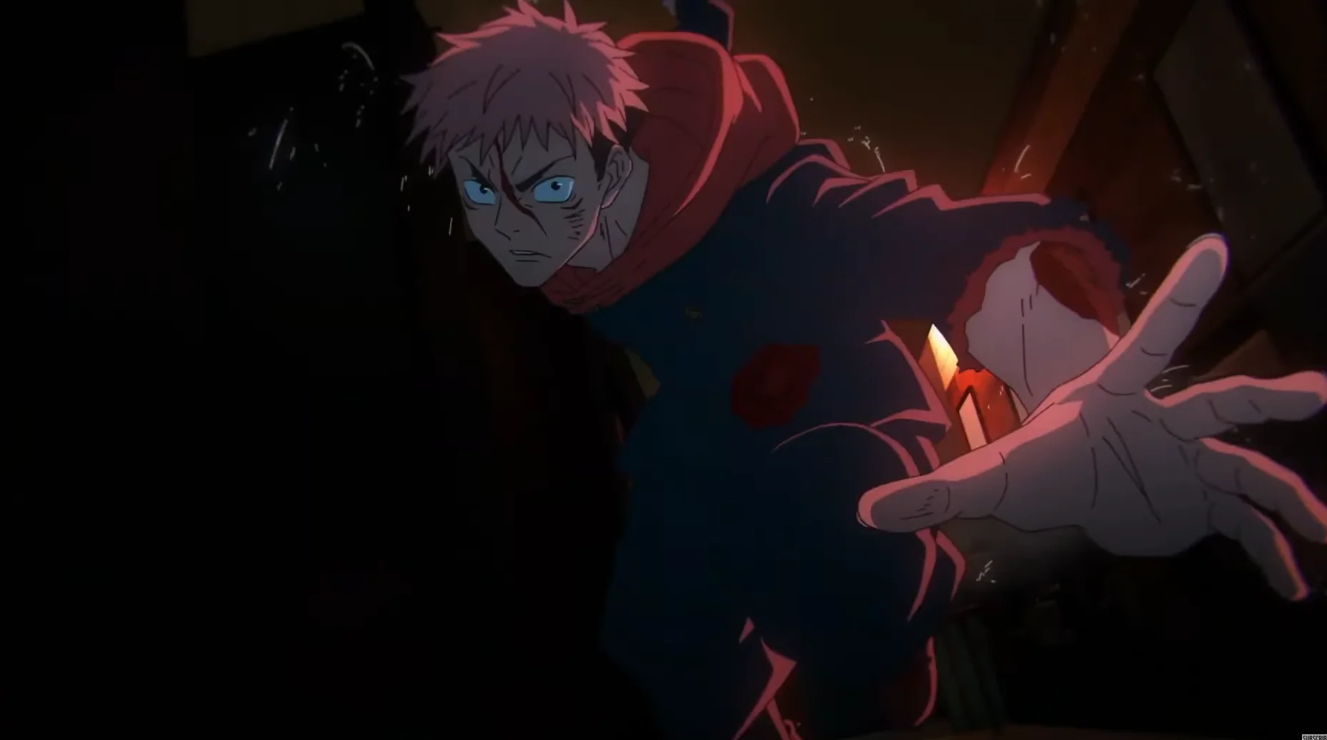 The image features Yuji Itadori, the main protagonist in JJK Season 3